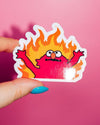 Elmo On Fire Sticker