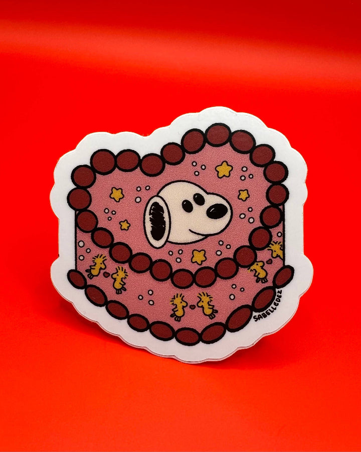 Snoopy Sweetheart Cake Sticker