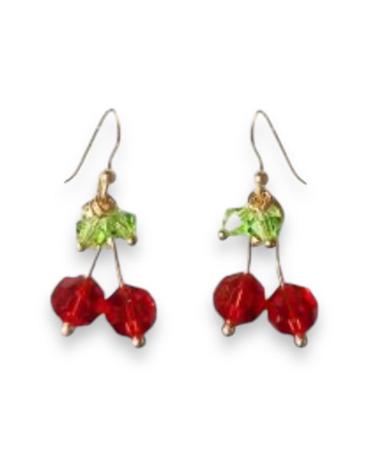 Crystal Cherry Earrings