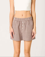 Chocolate Gingham Shorts