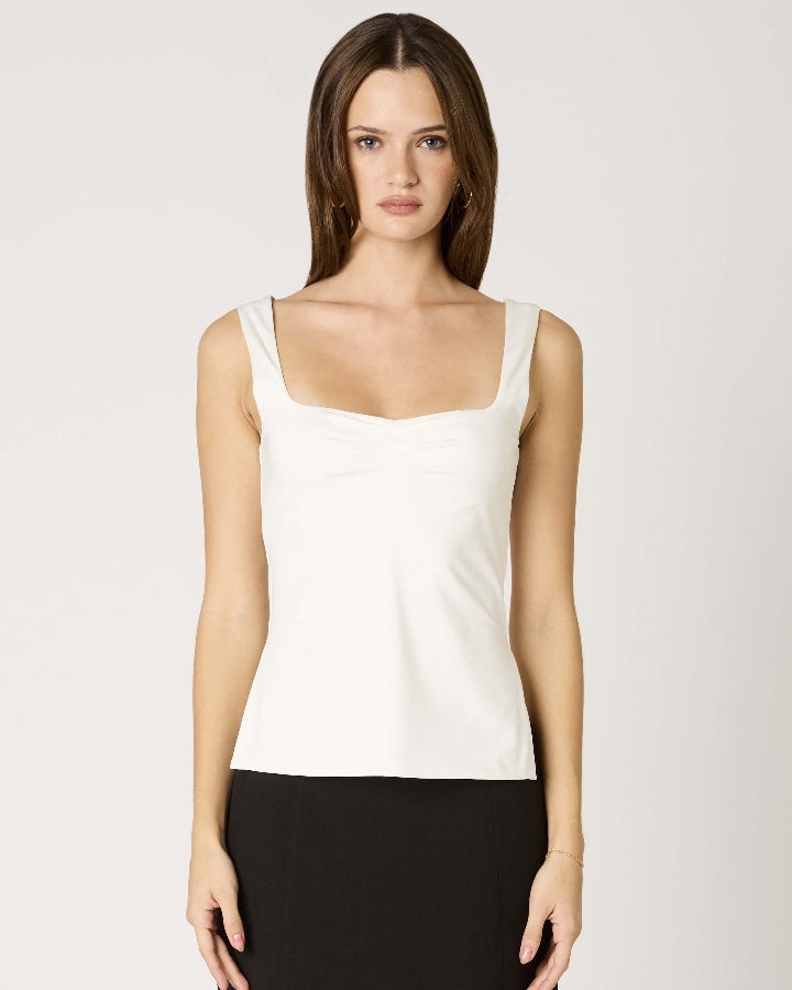 White Pleated Top