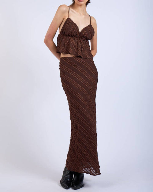 Chocolate Midi Skirt