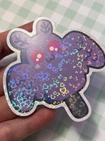 Mothman Cryptid Holographic Ice Cream Sticker