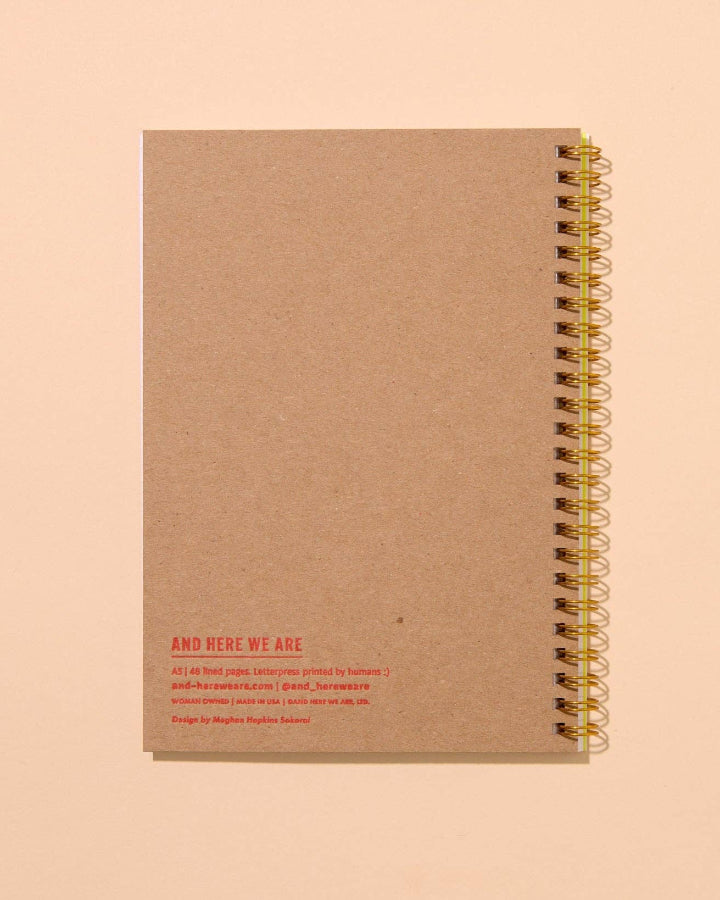 Tulip Letterpress Spiral Notebook