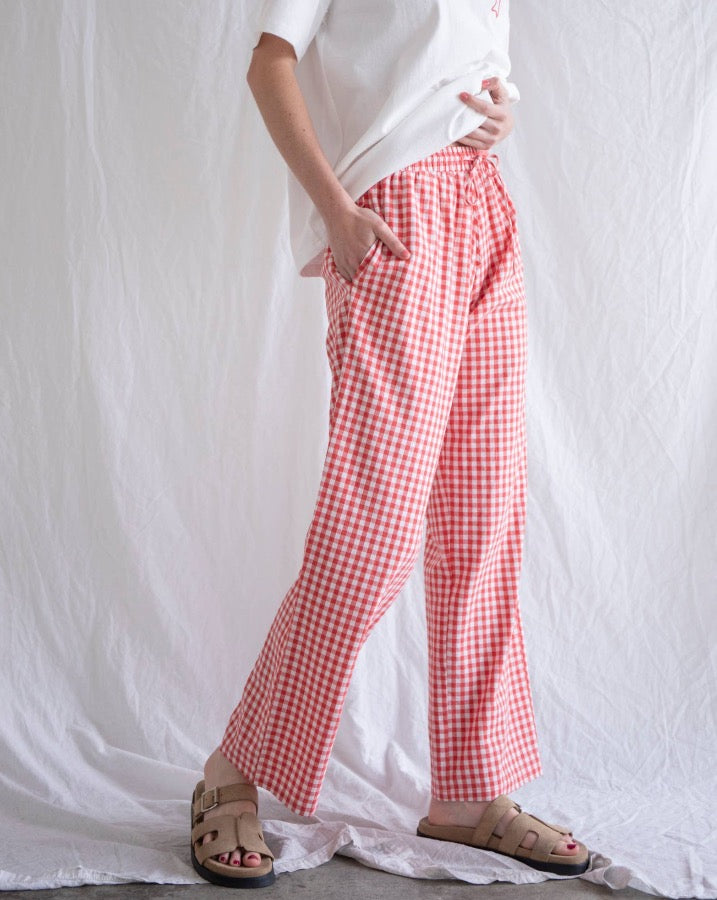 Red Gingham Pants