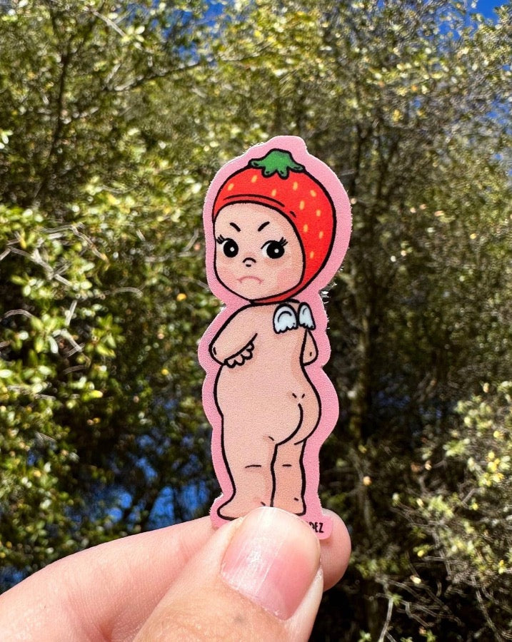 Angry Strawbaby Sticker