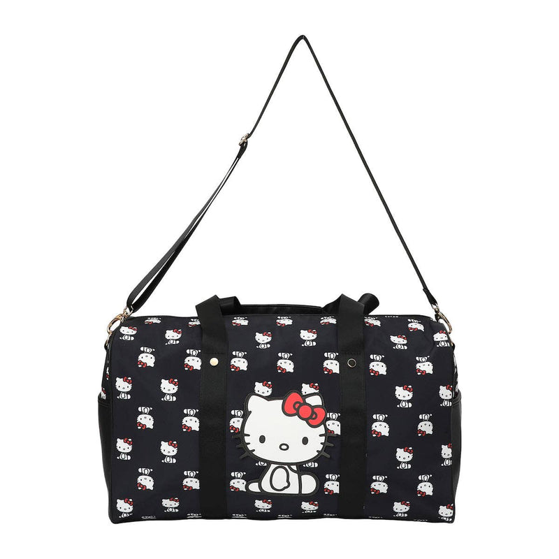 Hello Kitty AOP Black Travel Duffle Bag