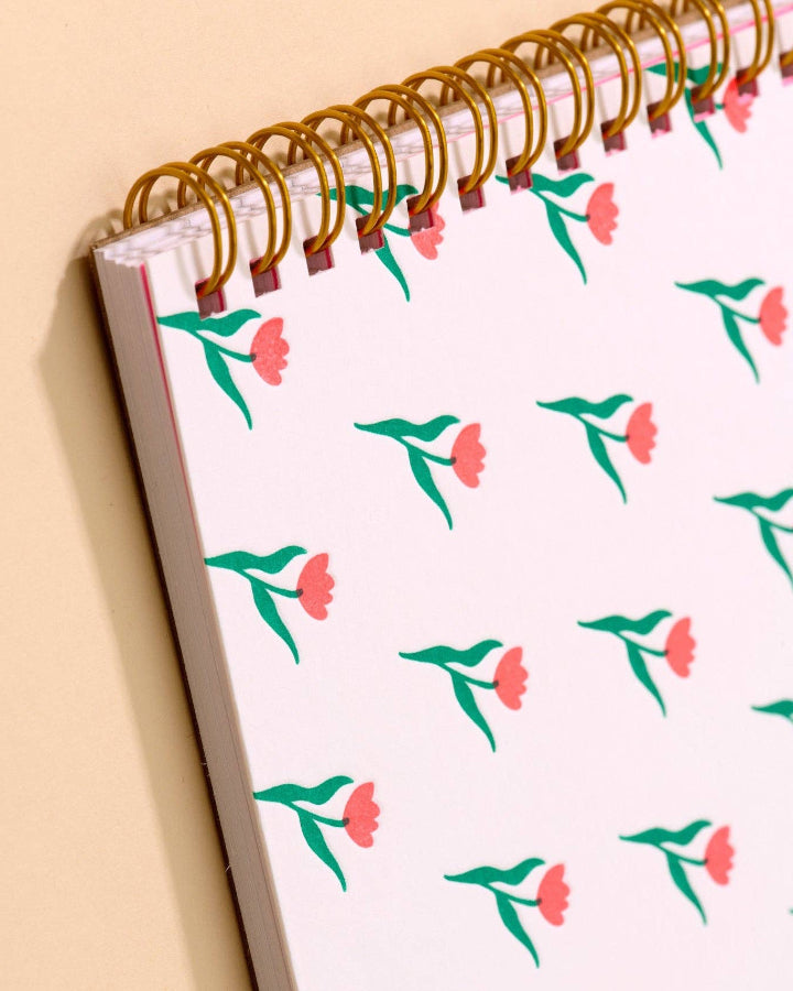 Tulip Letterpress Spiral Notebook