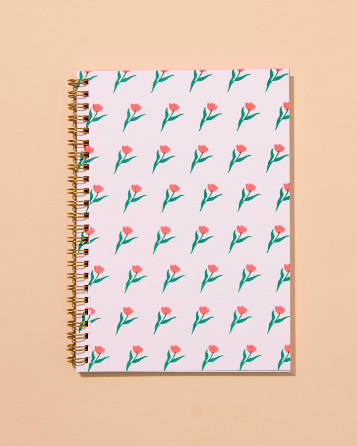 Tulip Letterpress Spiral Notebook
