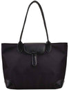 Black Natalie Nylon Tote