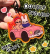 Double Trouble Keychain