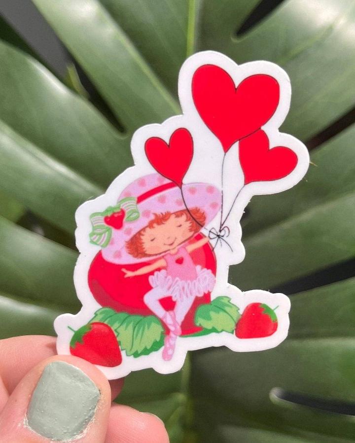 Strawberry Shortcake Balloons Sticker