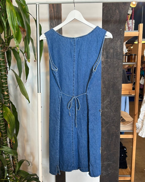 Vintage Denim Dragonfly Dress
