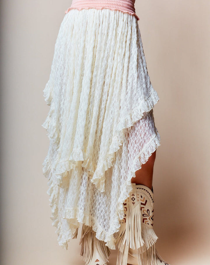 Stevie Lace Tiered Skirt