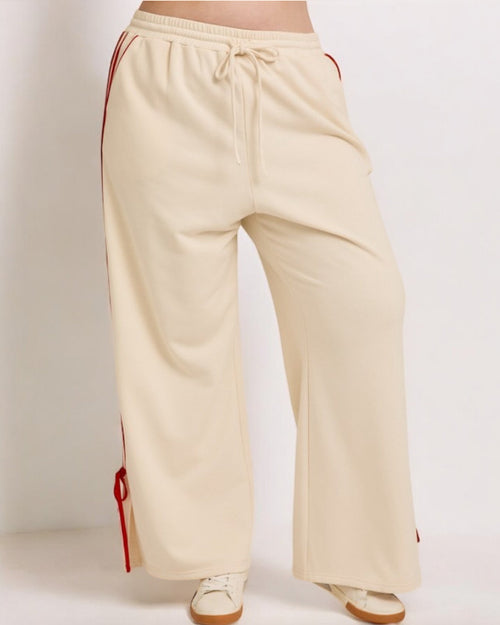 Vanilla Bow Side Track Pants