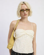Ivory Summer Sequin Top