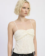 Ivory Summer Sequin Top