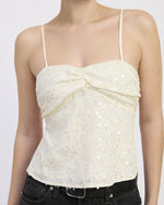 Ivory Summer Sequin Top