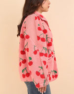 Pink Cherry Fleece Jacket