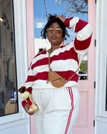 Red Rugby Stripe Sweater