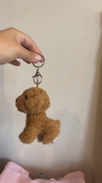 Miniature Lamb Wool Dog Keychain