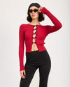 Ruby Red Bow Front Top