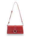 Georgie East West Buckle Crossbody Bag: Red