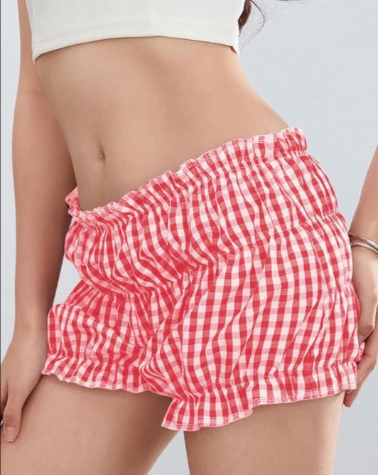 Red Gingham Ruffle Bloomers