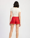 Red Rose Ruffle Bloomer Shorts