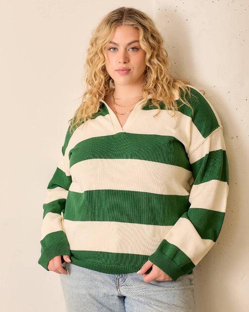 Red Rugby Stripe Sweater