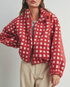 Red Check Fleece Jacket