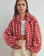 Red Check Fleece Jacket