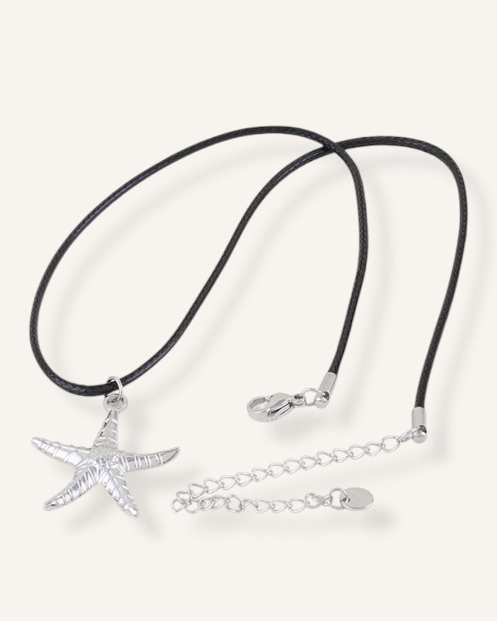 Silver Starfish Pendant Necklace