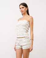 Polka Dot Smocked Tube Top