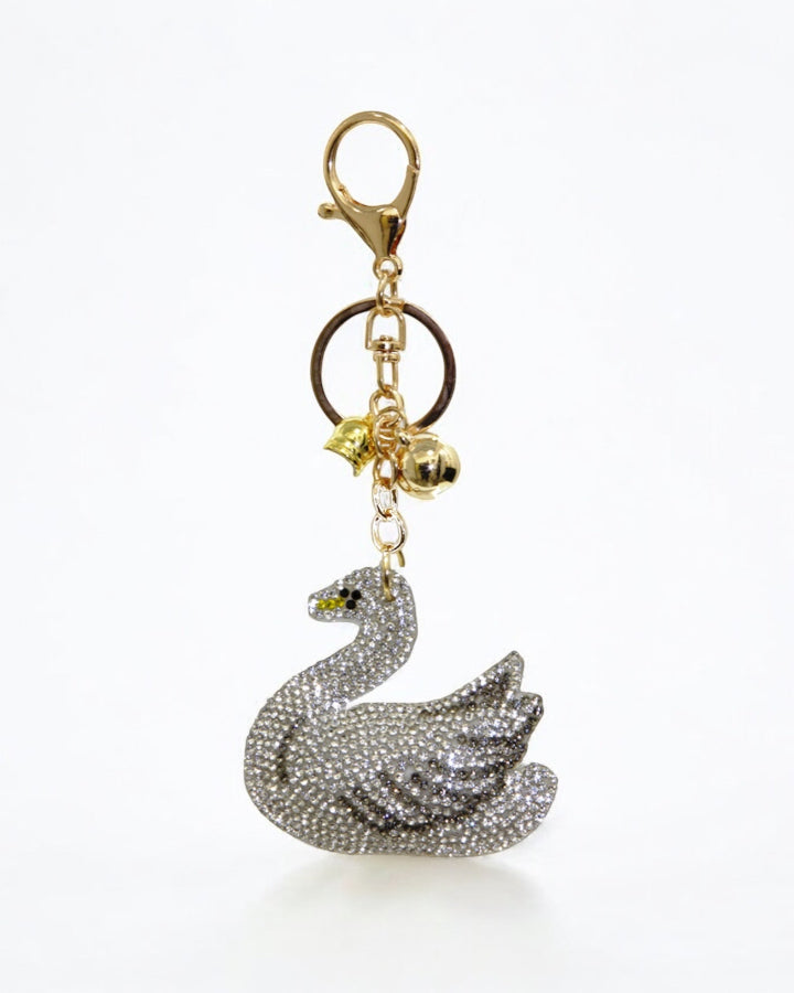 Sparkle Swan Keychain