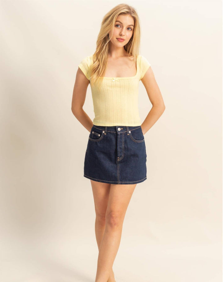 Butter Square Neck Top