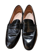 Vintage Black Leather Loafers