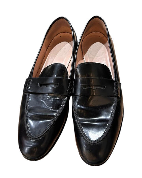 Vintage Black Leather Loafers