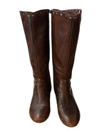 Vintage Brown Studded Boots