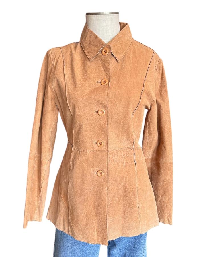 Vintage Caramel Suede Jacket