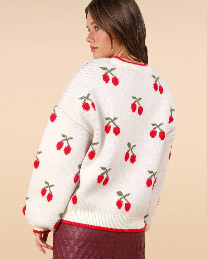 White Cherry Sweater