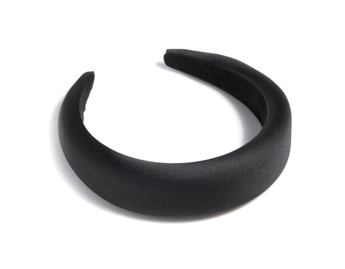Black Satin Padded Headband