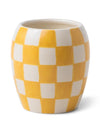 Yellow Checkmate Candle - Golden Amber