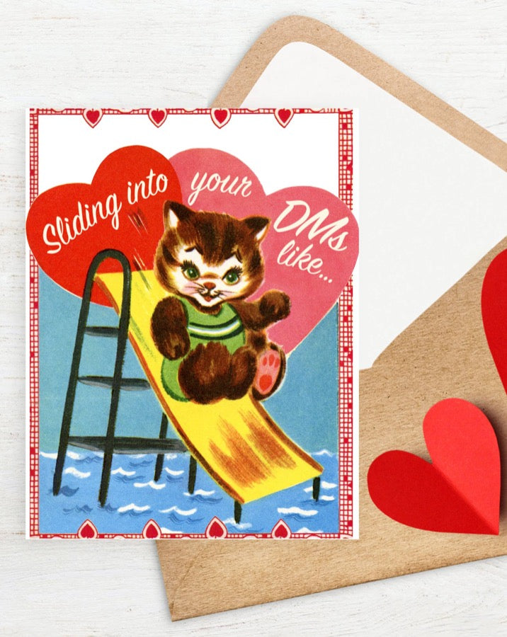 VALENTINE'S DAY: "Sliding into Your DMs" notecard