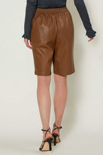 Vegan Leather Shorts