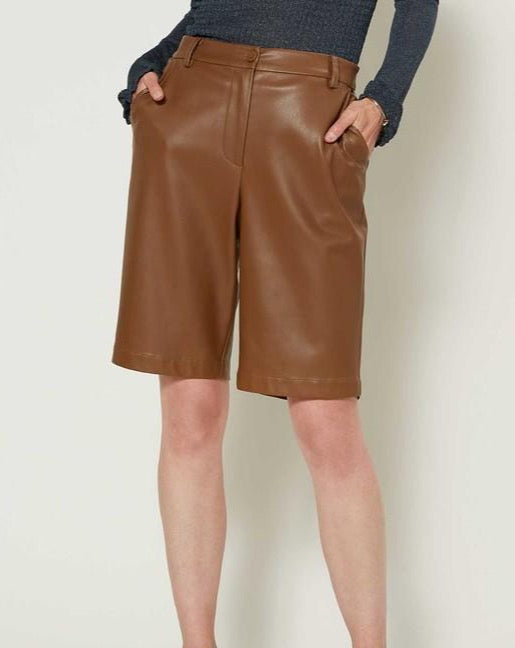 Vegan Leather Shorts