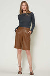Vegan Leather Shorts