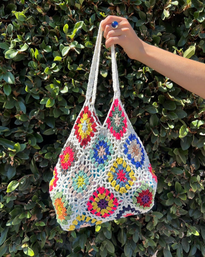 Crochet Granny Square Shoulder Bag