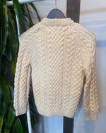 Vintage Cream Braided Cable Knit Sweater