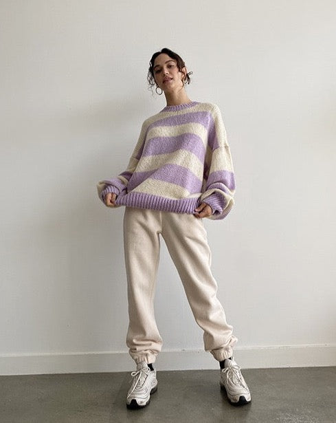 Lavender Striped Sweater